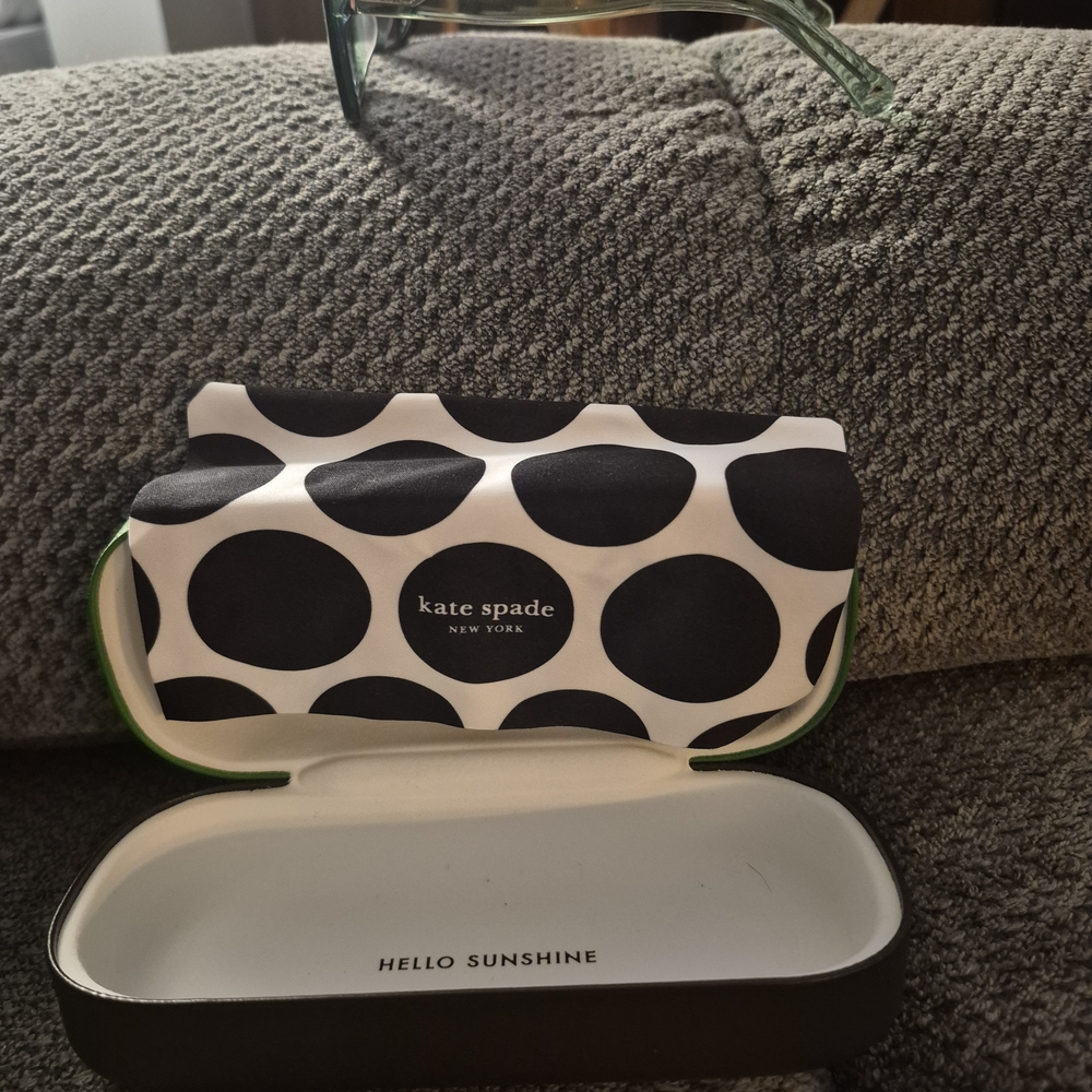 Kate Spade Polka Dot Sunglasses Case in Black & White - Picture 2 of 3